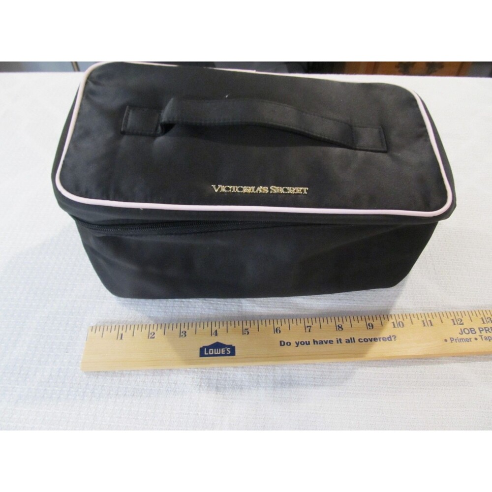 Victoria’s Secret Black Satin Sexy Little Things Travel Lingerie Case